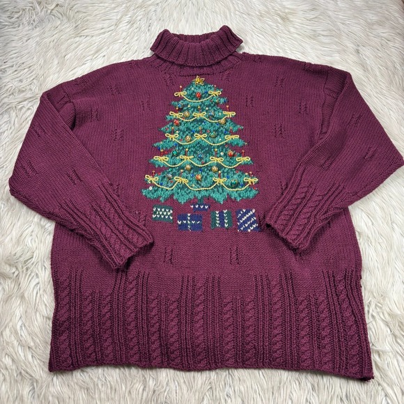 Marisa Christina Sweaters - Vintage 1994 Marissa Christina Women's MP Christmas Turtleneck Tunic Sweater